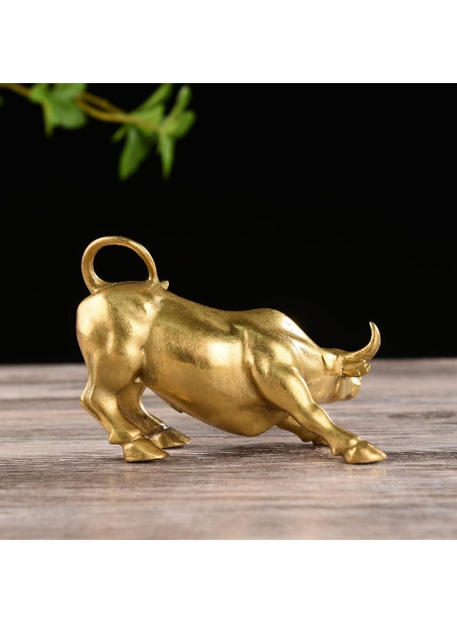 BRASSTAR Brass Fengshui Handmade Bull OX Statue Charm Lucky Wealth Figurine Business Gift Home Decoration TQGJPT1 - Image 5